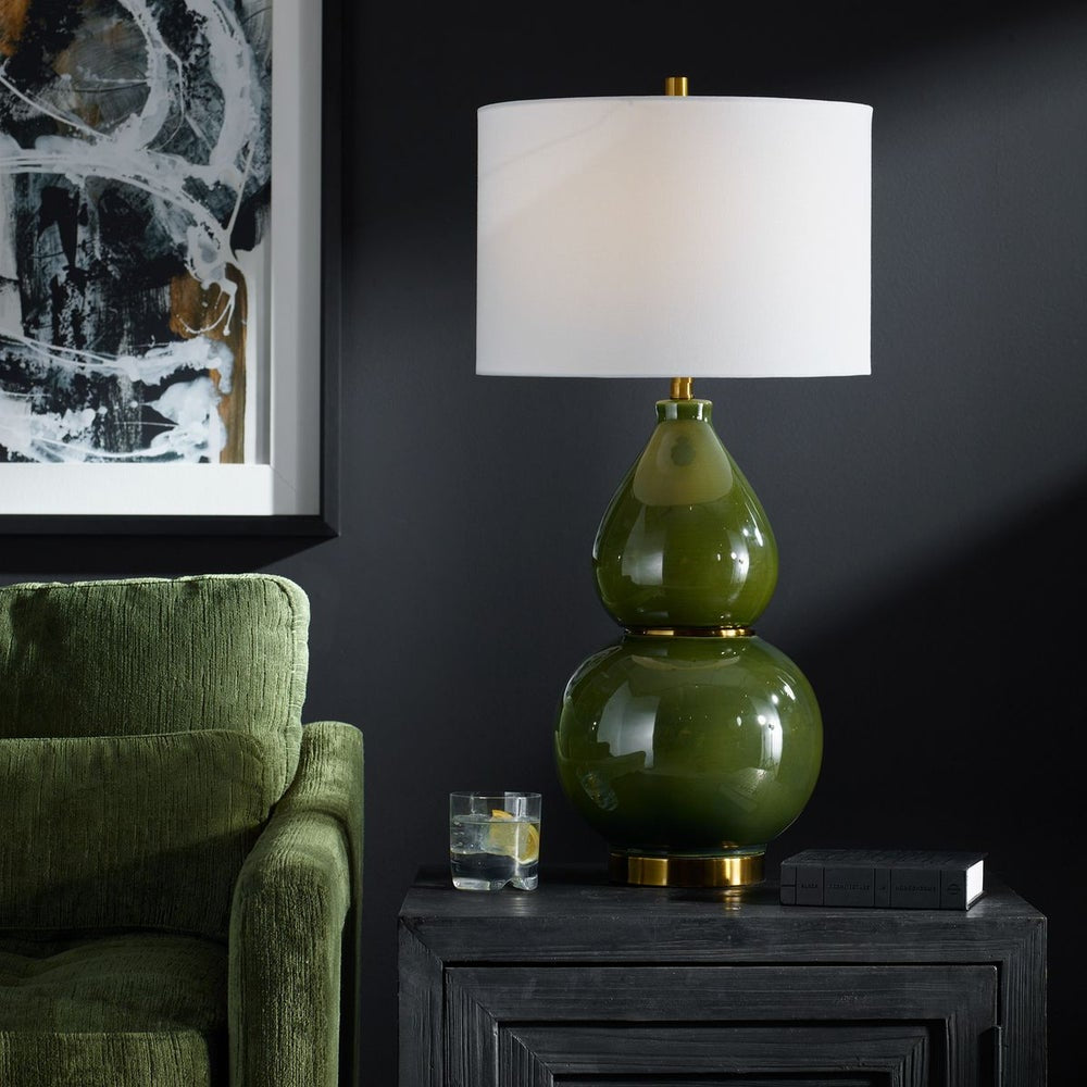 Gourd Table Lamp - Green