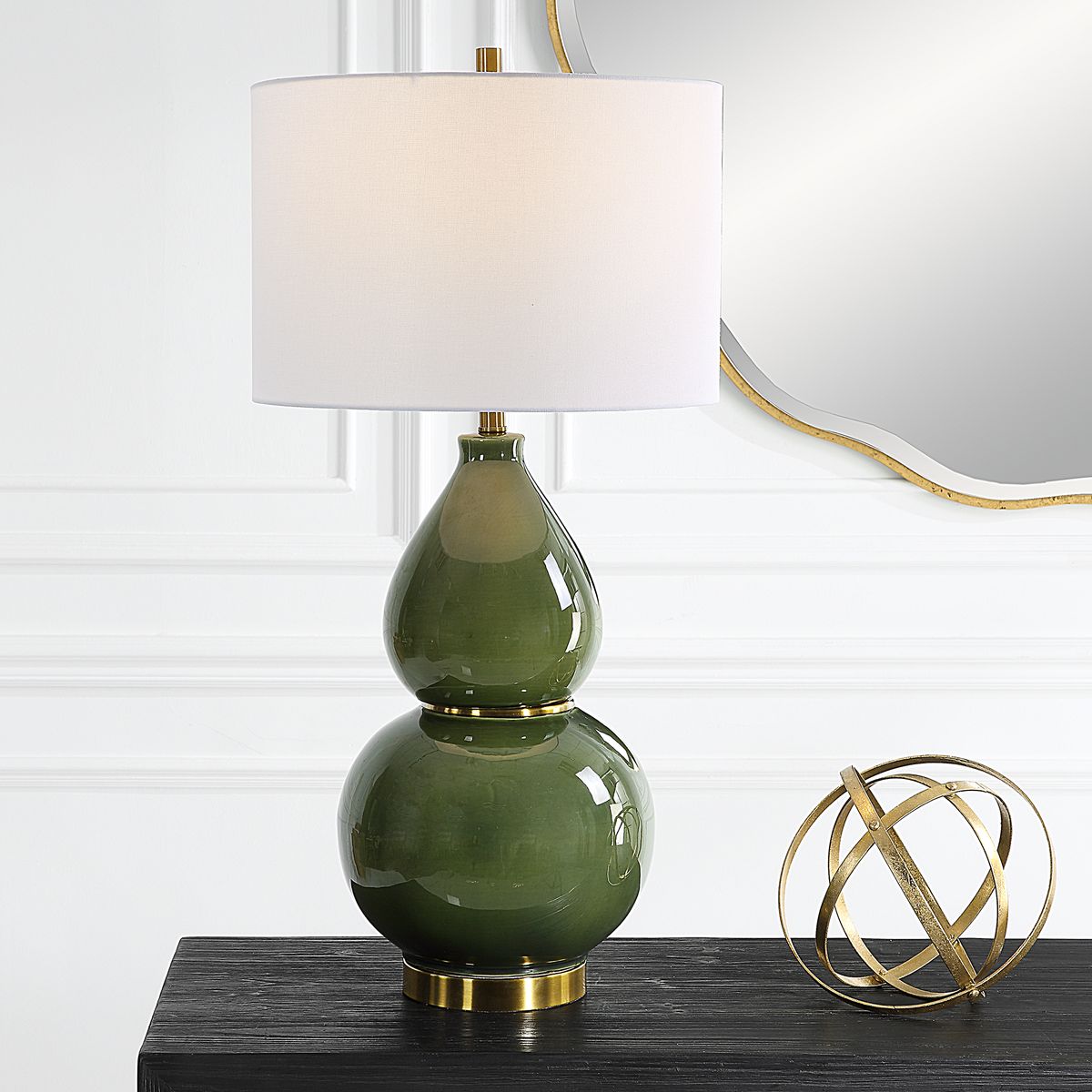 Gourd Table Lamp - Green