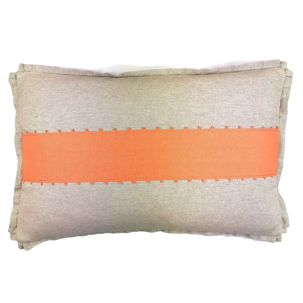 April Linen Lumbar Pillow - Melon - Pillows