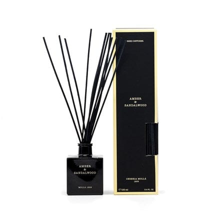 Cereria Molla Amber and Sandalwood 3.4 fl oz Reed Diffuser - Reed Diffuser
