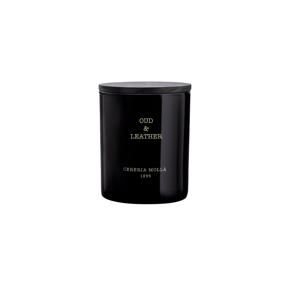 Cereria Molla Oud and Leather Candle - 8 oz - Candle