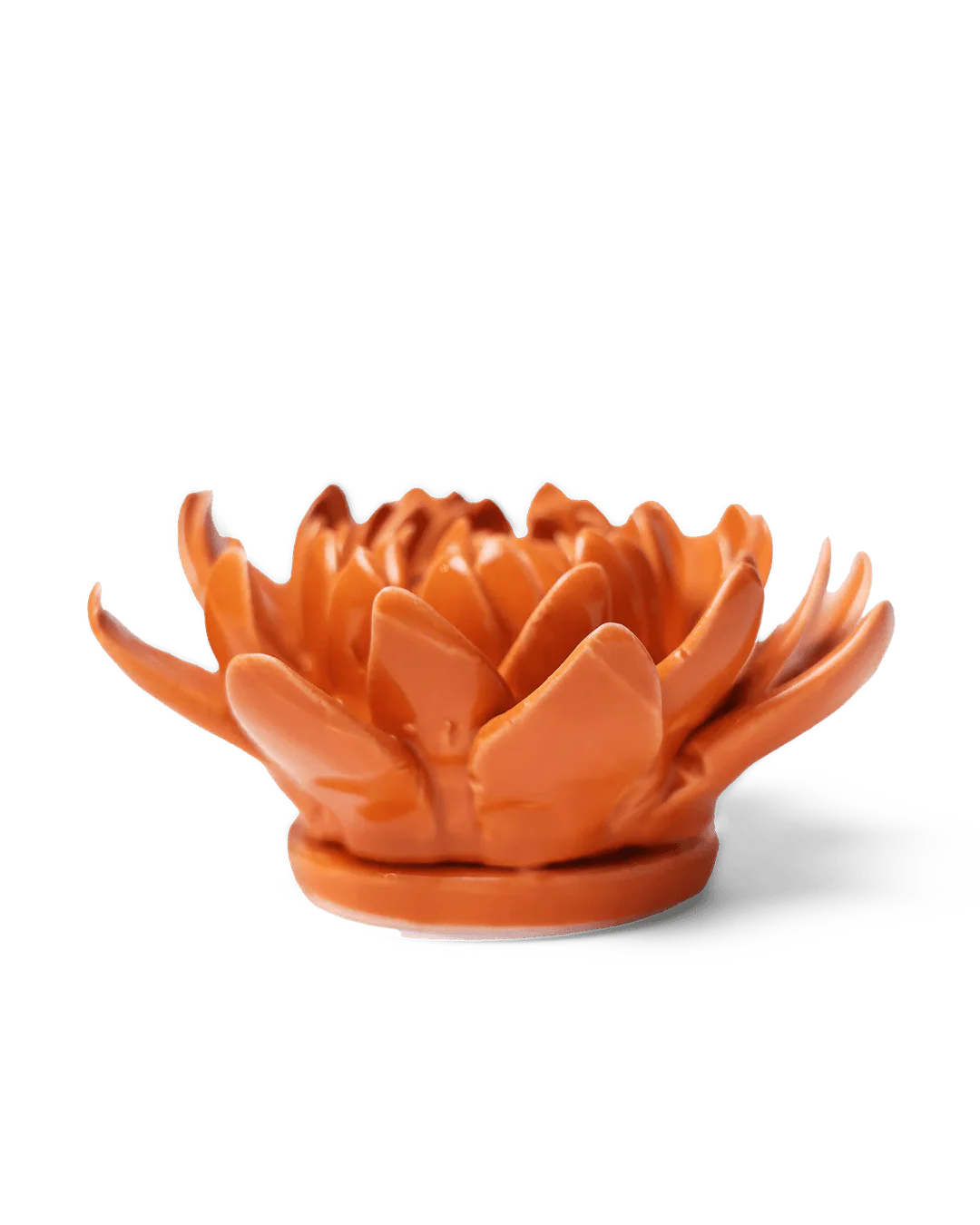 Chive Dahlia Orange Ceramic Flower