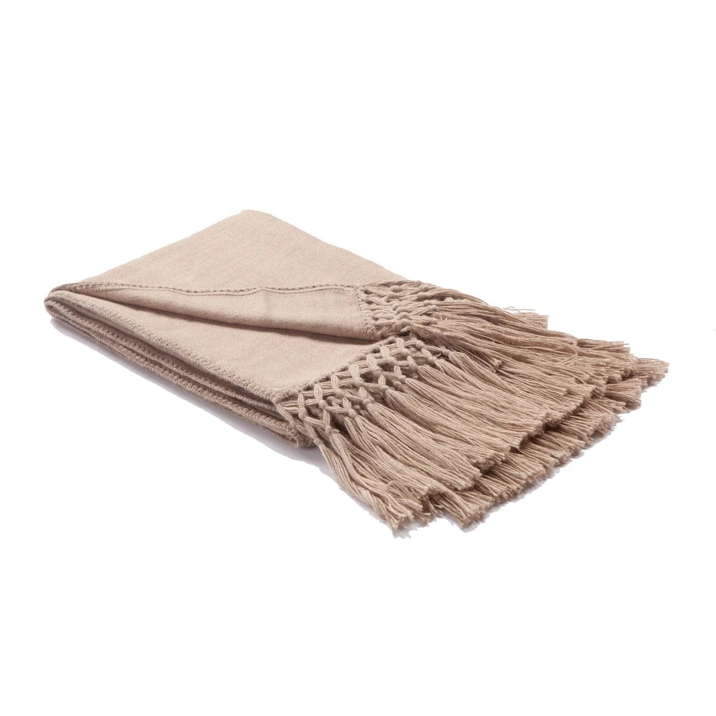 Baby Alpaca 51" x 70" Throw-Beige