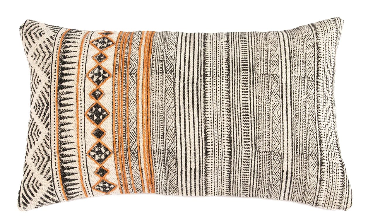 Rina Cotton/Wool 14" x 25" Lumbar Pillow