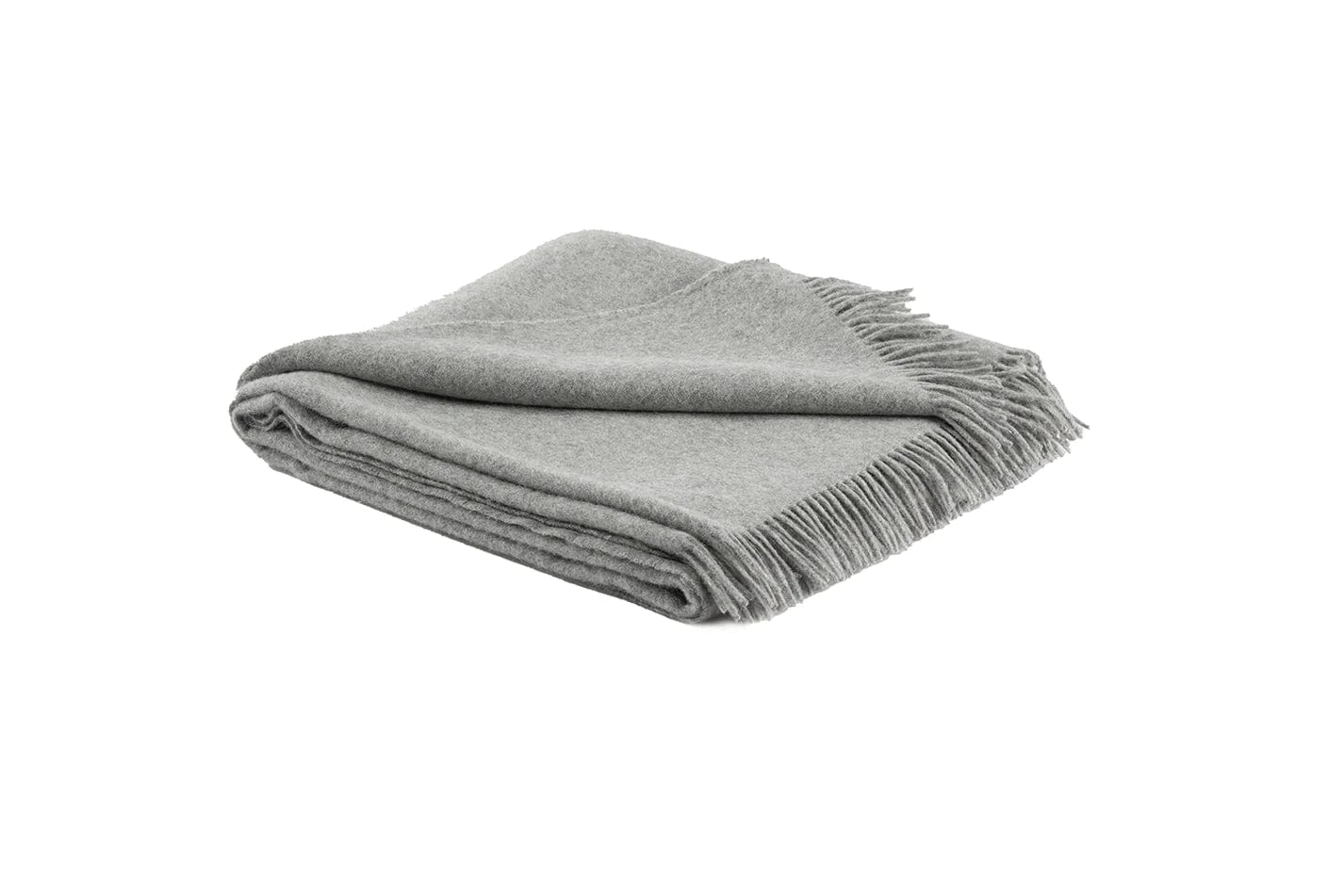 Sandoy Recycled Alpaca and Wood Throw- Light Grey