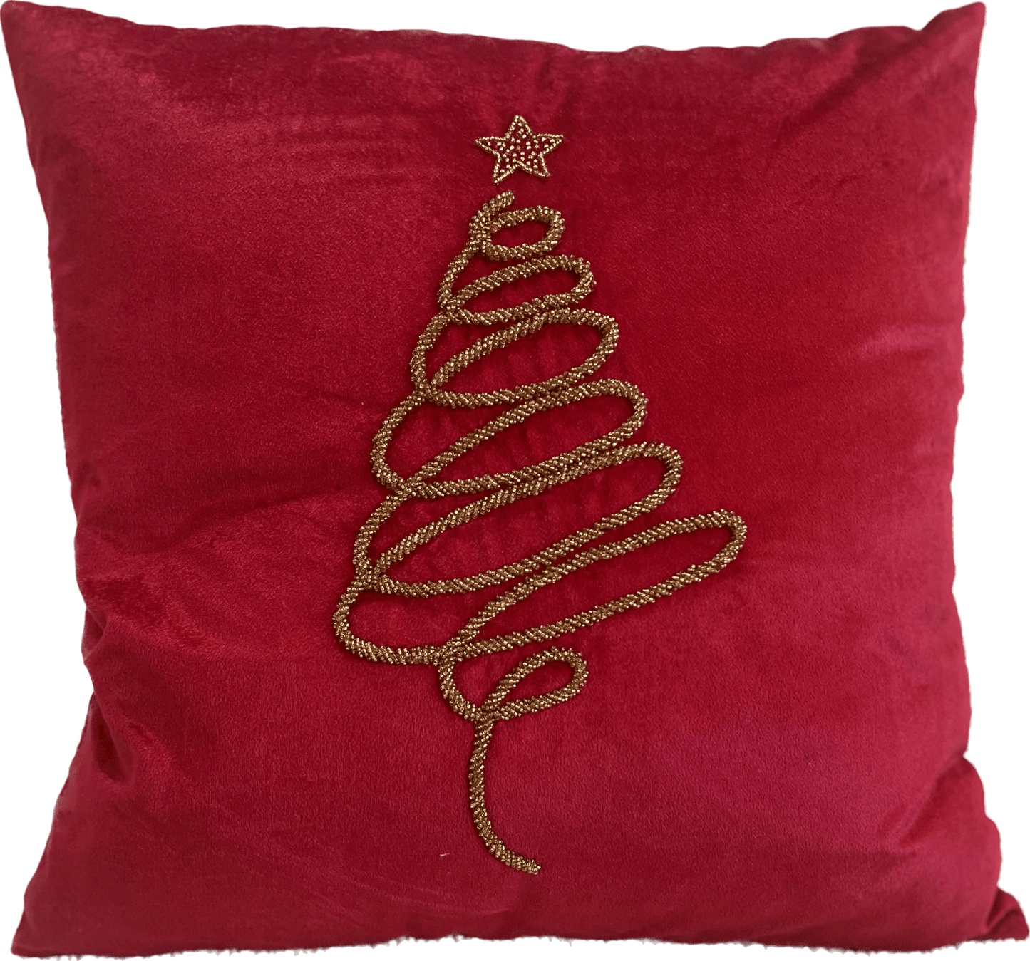 Holiday Velvet Charming Tree Pillow - Red - Holiday