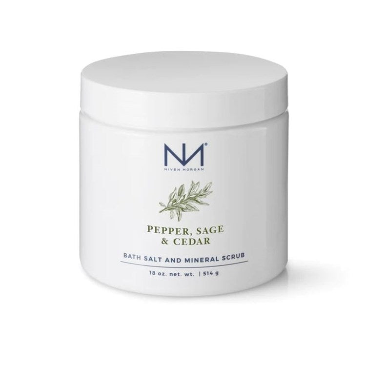 Niven Morgan Pepper Sage & Cedar Bath Salt and Mineral Scrub - Bath Salts