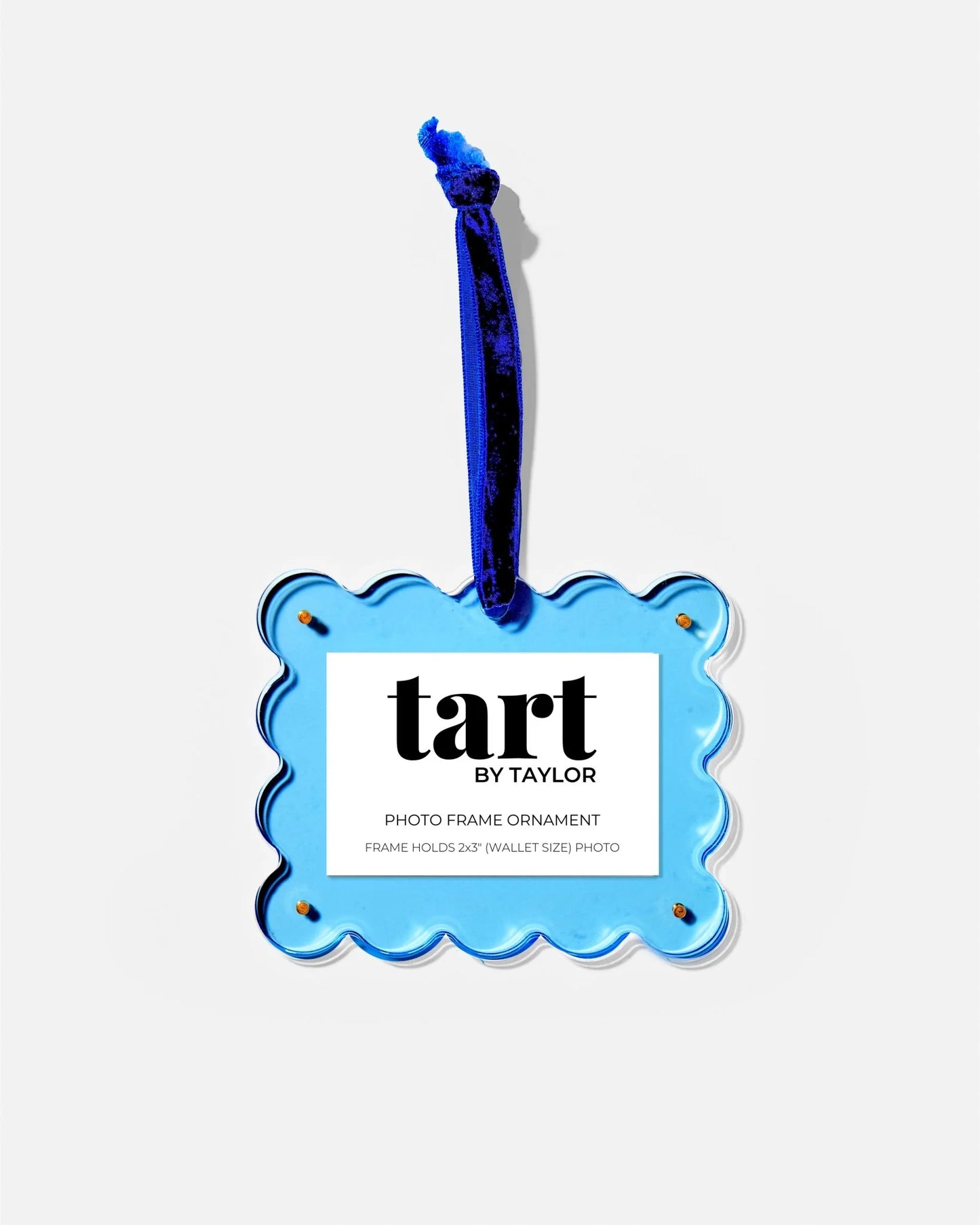 Tart by Taylor Frame Ornament - Neon Blue