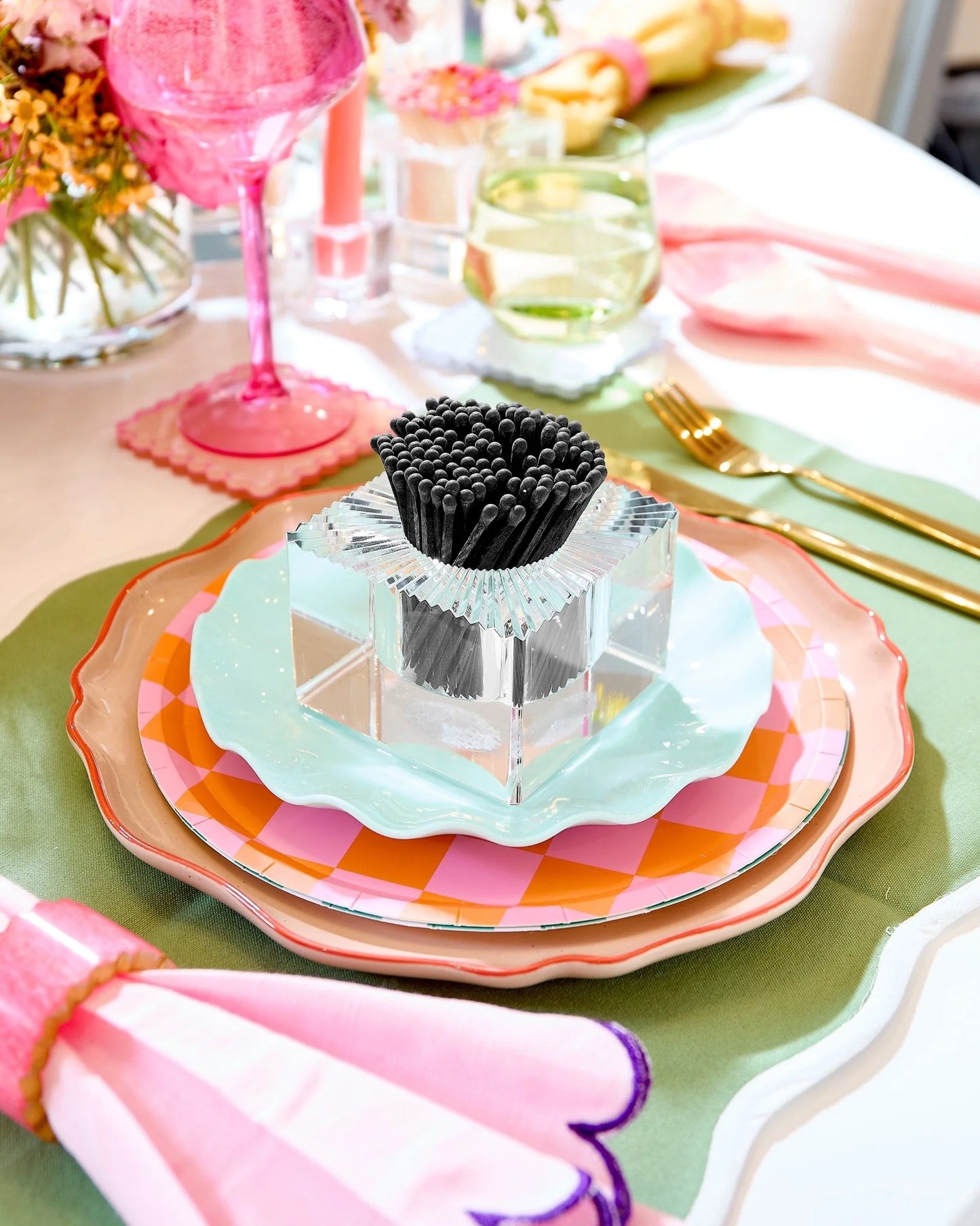 Square Acrylic Match Striker- Black
