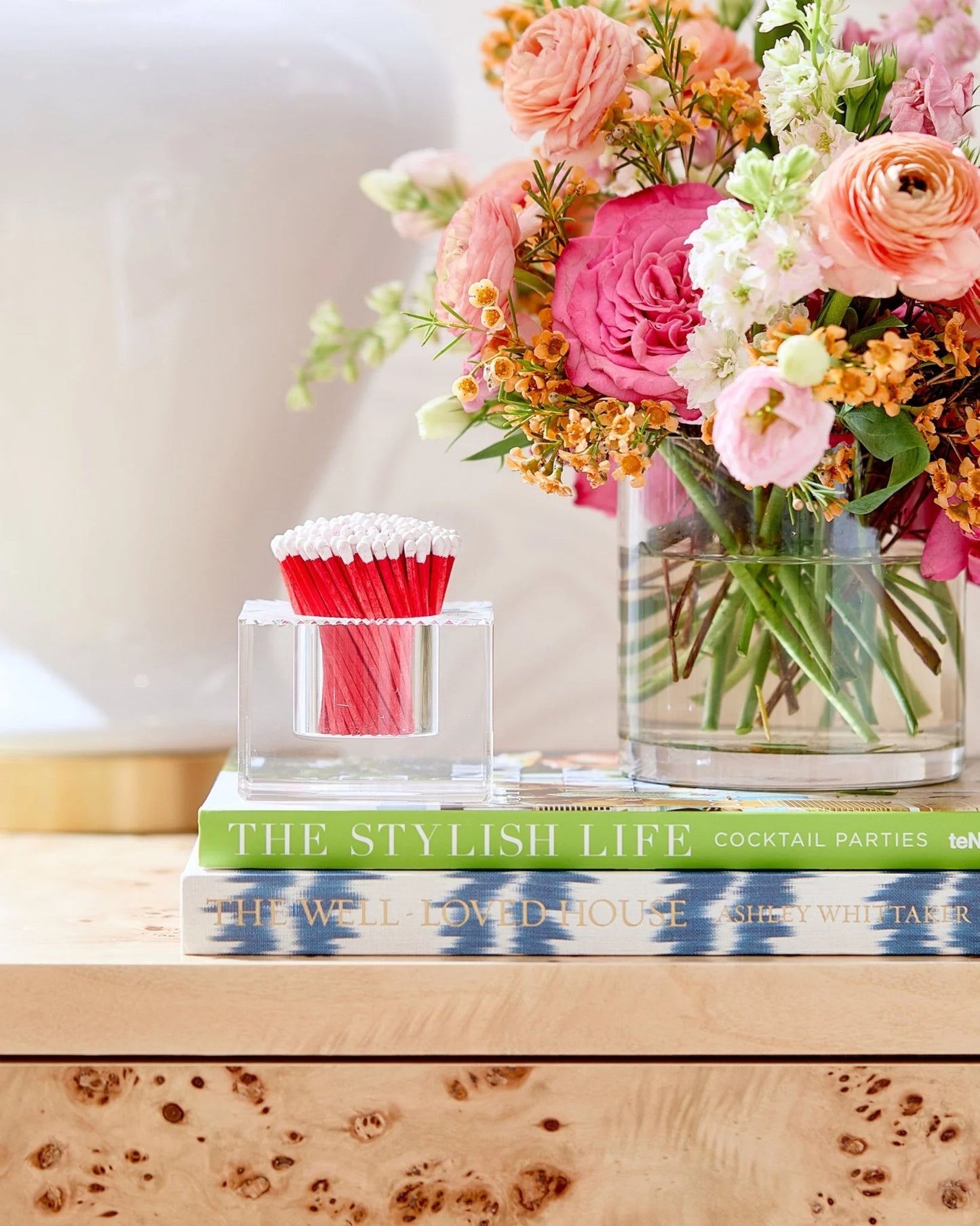 Square Acrylic Match Striker - Candy Cane