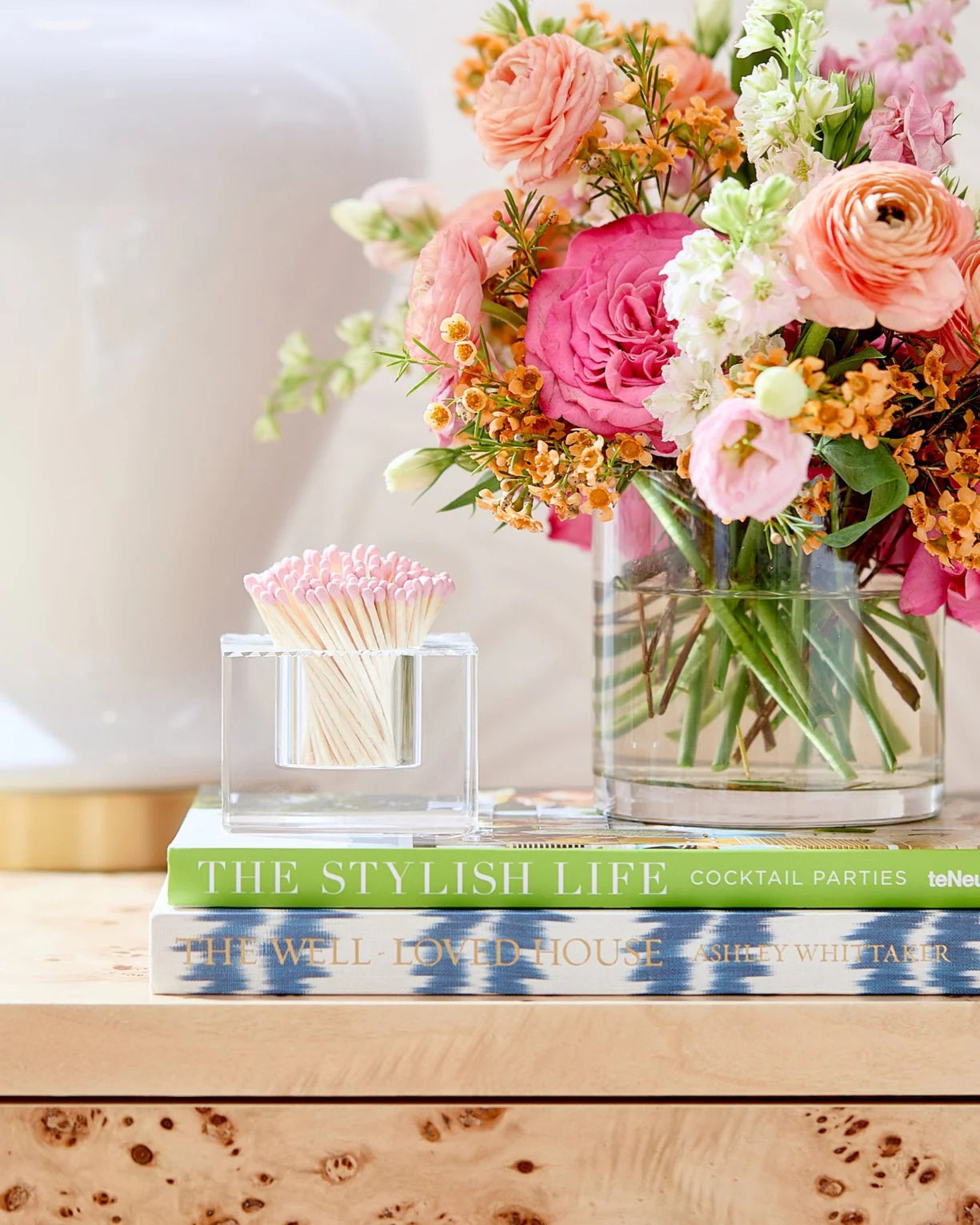 Square Acrylic Match Striker - Light Pink