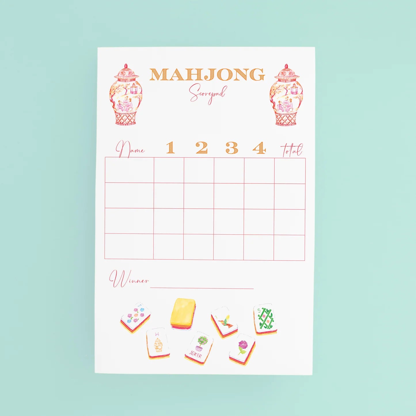 Mahjong Score Pad by Taylor Paladino