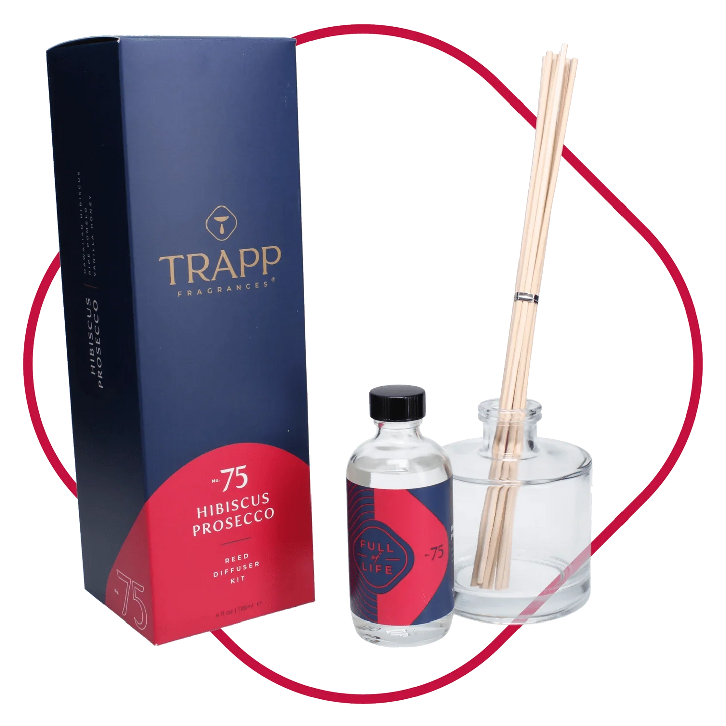 Trapp No. 75 Hibiscus Prosecco Reed Diffuser - Reed Diffuser