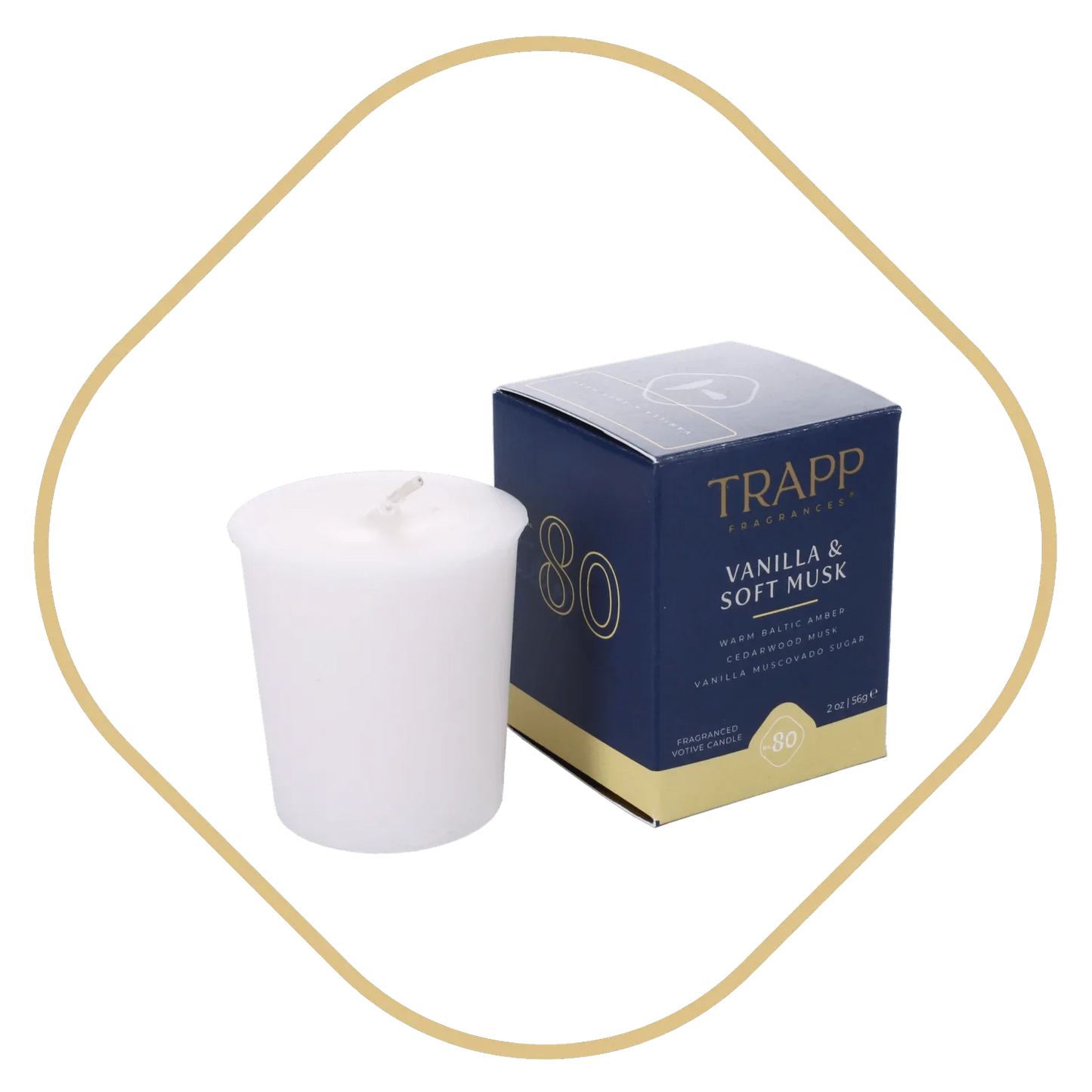 Trapp No. 80 Vanilla & Soft Musk 2 oz Votive Candle - Candle
