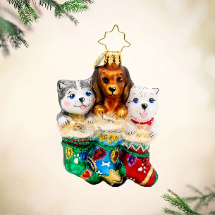 Puppy Presents Gem Ornament