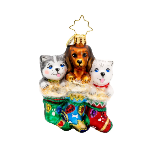 Puppy Presents Gem Ornament