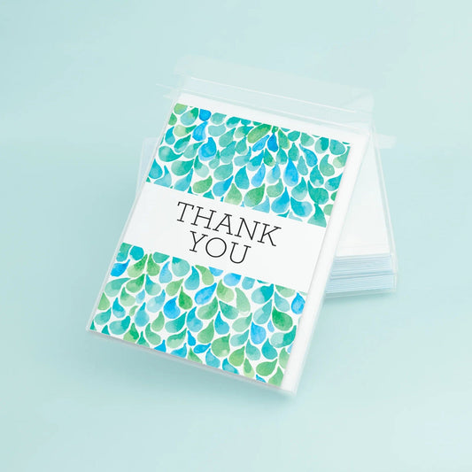 Taylor Paladino Aqua Drops Thank You Boxed Cards