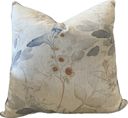 Adele Linen Floral Pillow-A Holland & Williams Signature Collection Pillow - Pillows