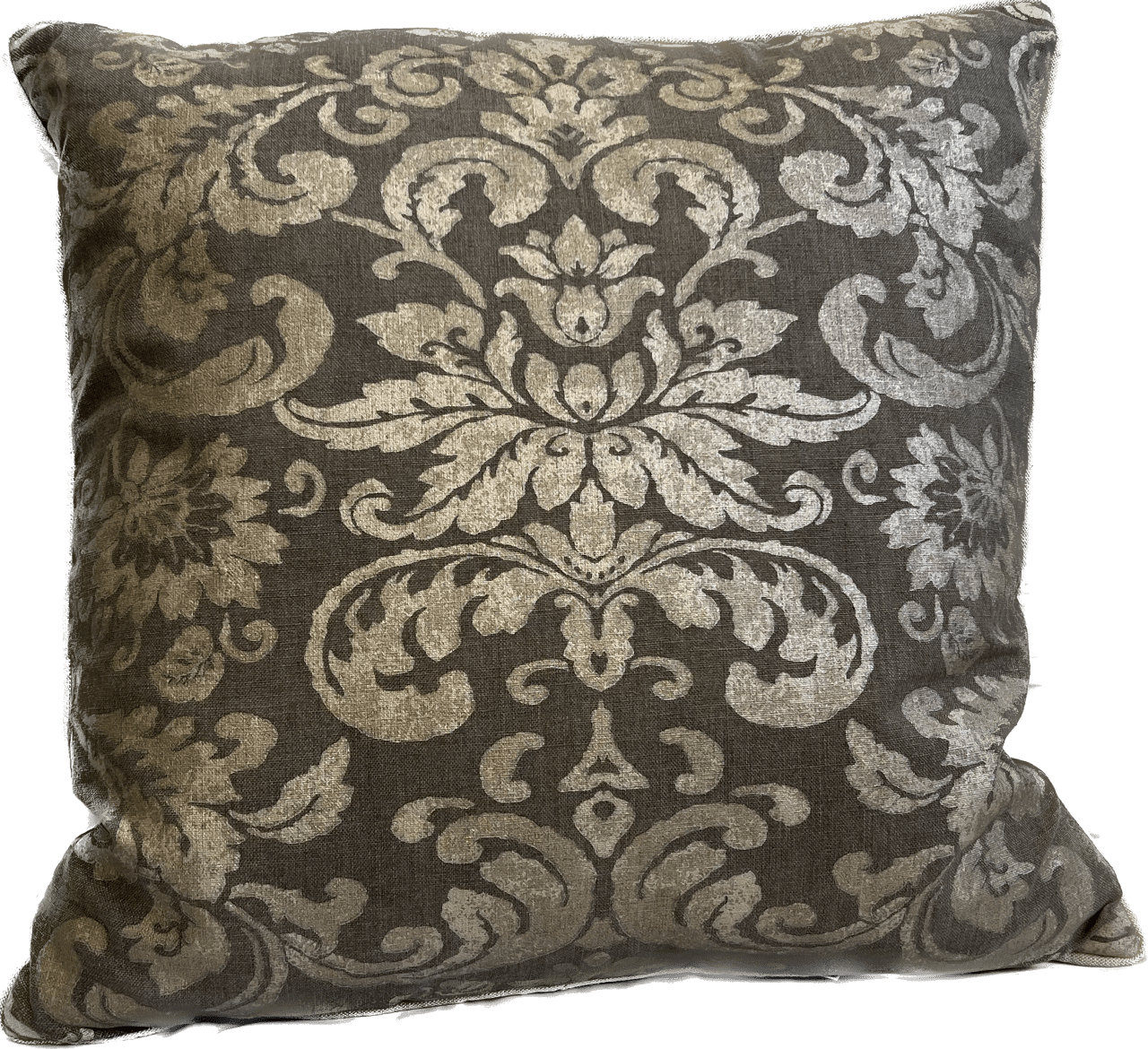 Adrian Printed Damask Linen Pillow - A Holland & Williams Signature Collection Pillow - Pillows