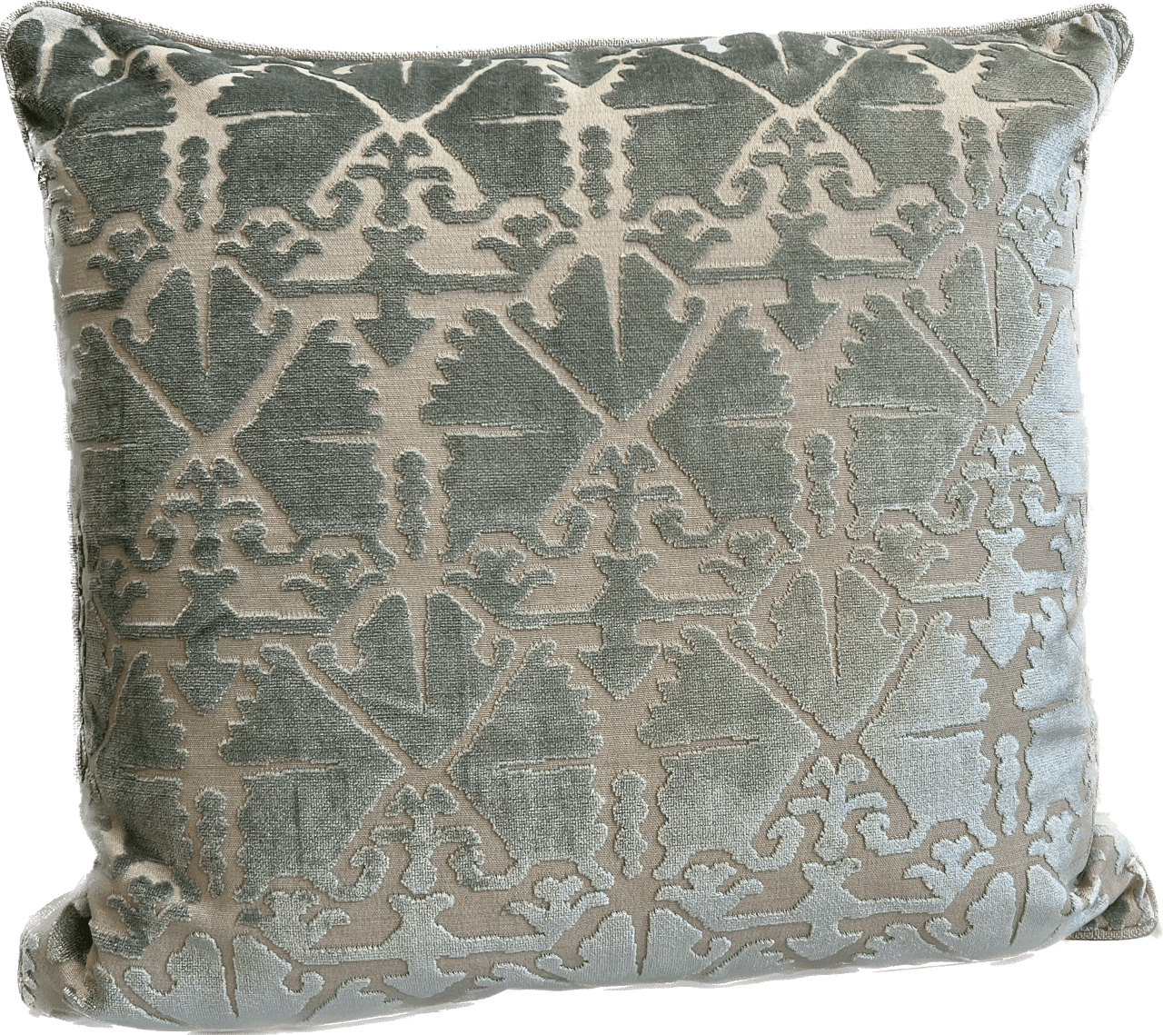 Arrow Aqua 24’’x24’’ Cut Velvet Pillow - Pillows