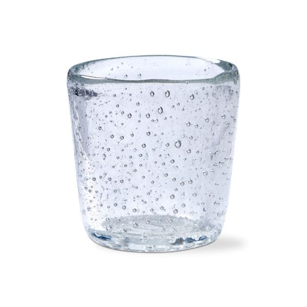 Blown Glass Clear Tealight Holder - Candle Holder