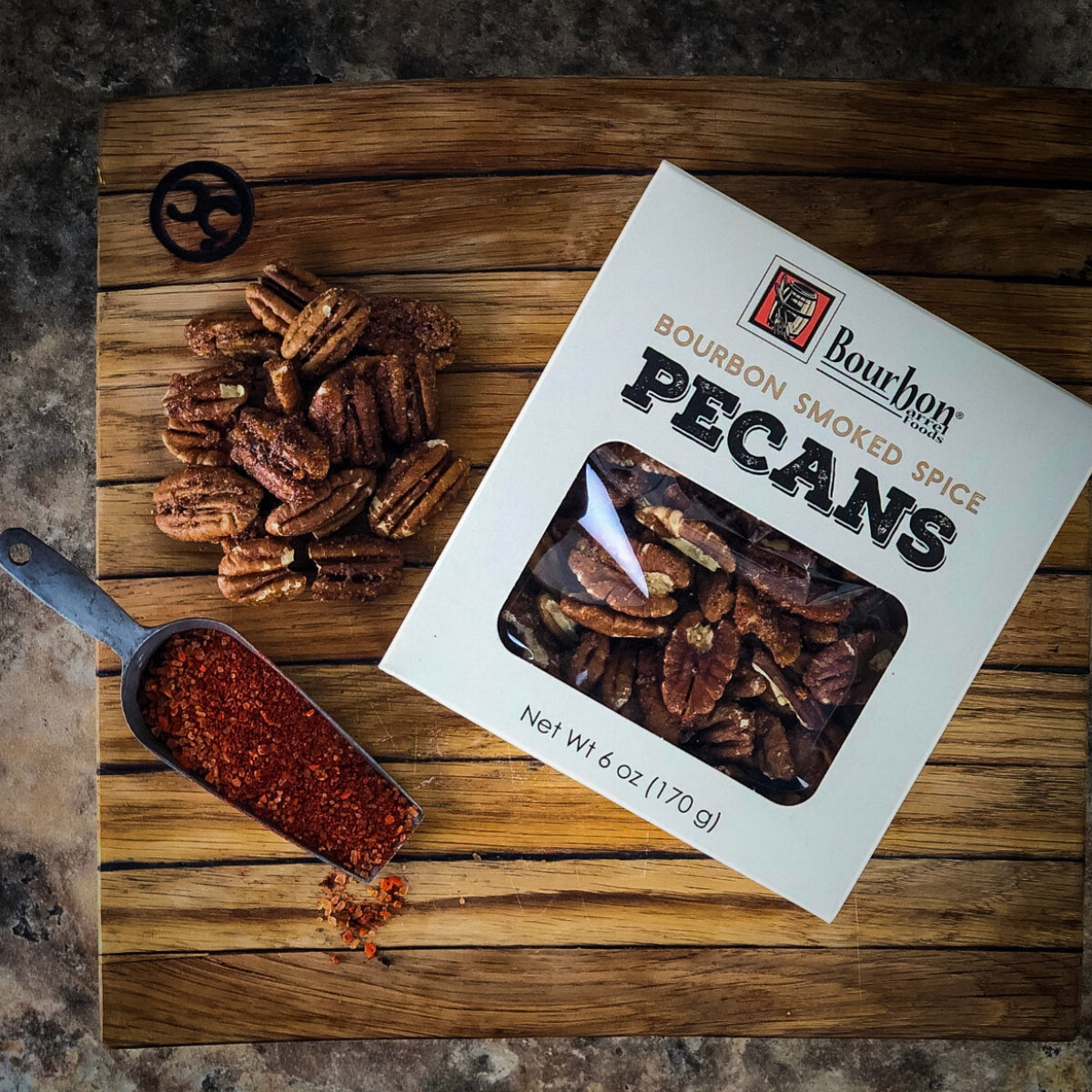 Bourbon Smoked Pecans