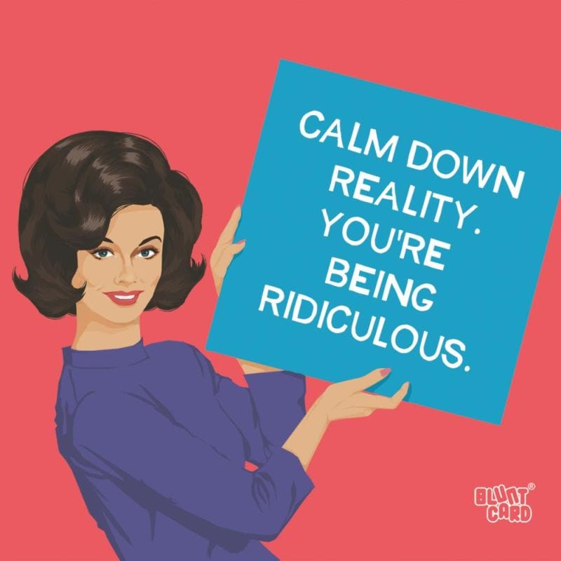 Calm Down Reality Beverage Napkins - Beverage Napkins