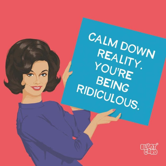 Calm Down Reality Beverage Napkins - Beverage Napkins