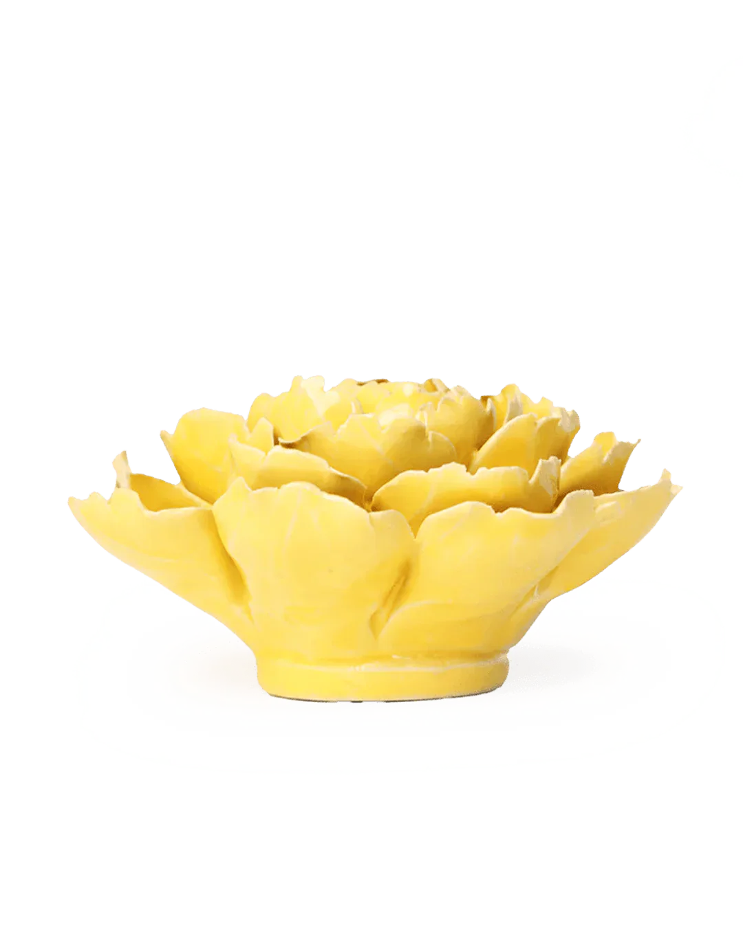 Chive Buttercup Yellow Gay Paree Peony Ceramic Flower