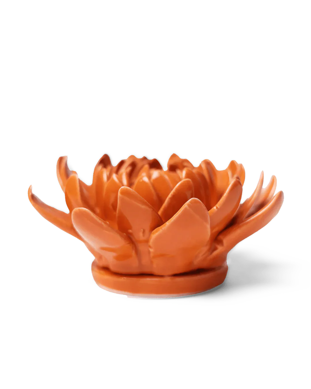 Chive Dahlia Orange Ceramic Flower - Home Decor