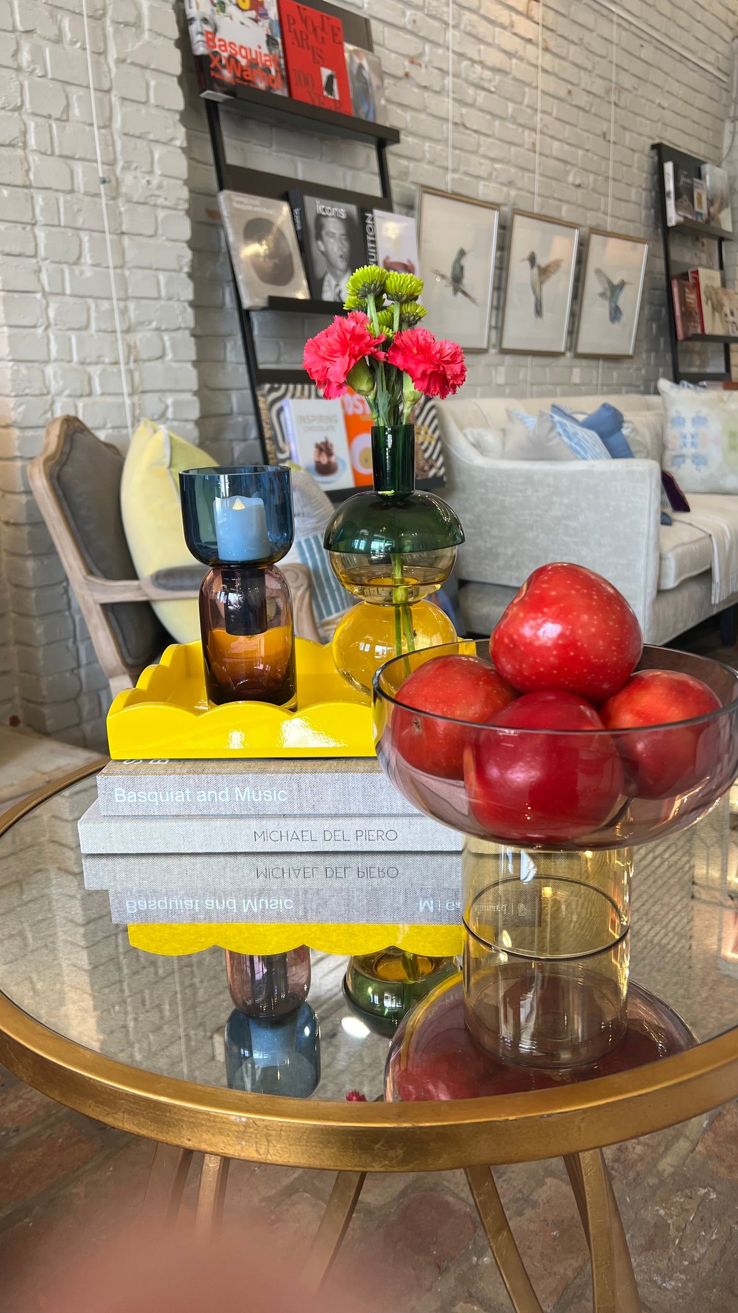 Cloudnola Tip Top Glass Bowl - Pink/Yellow - Home Decor