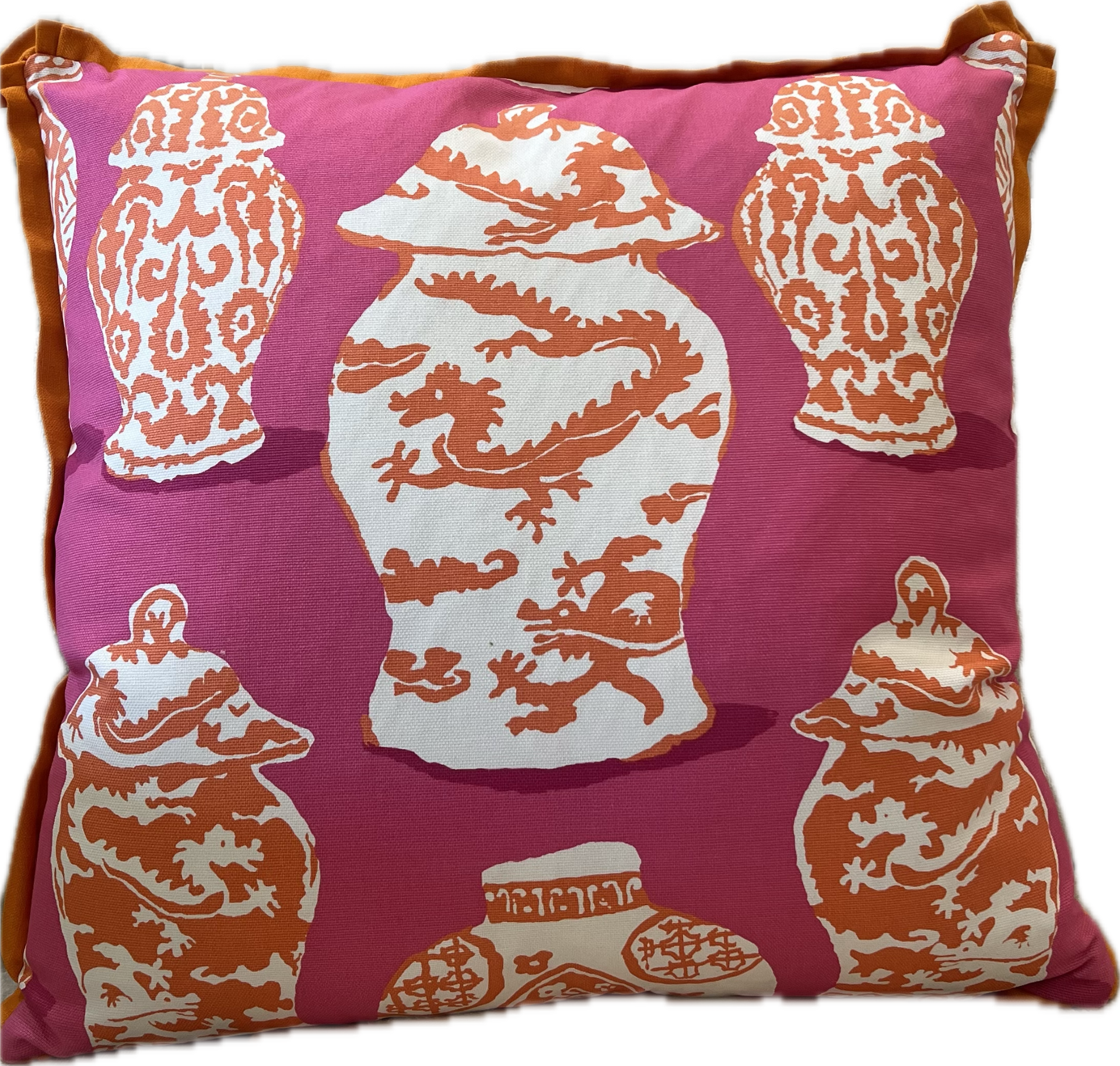 Dragon Urn Printed Linen Pillow