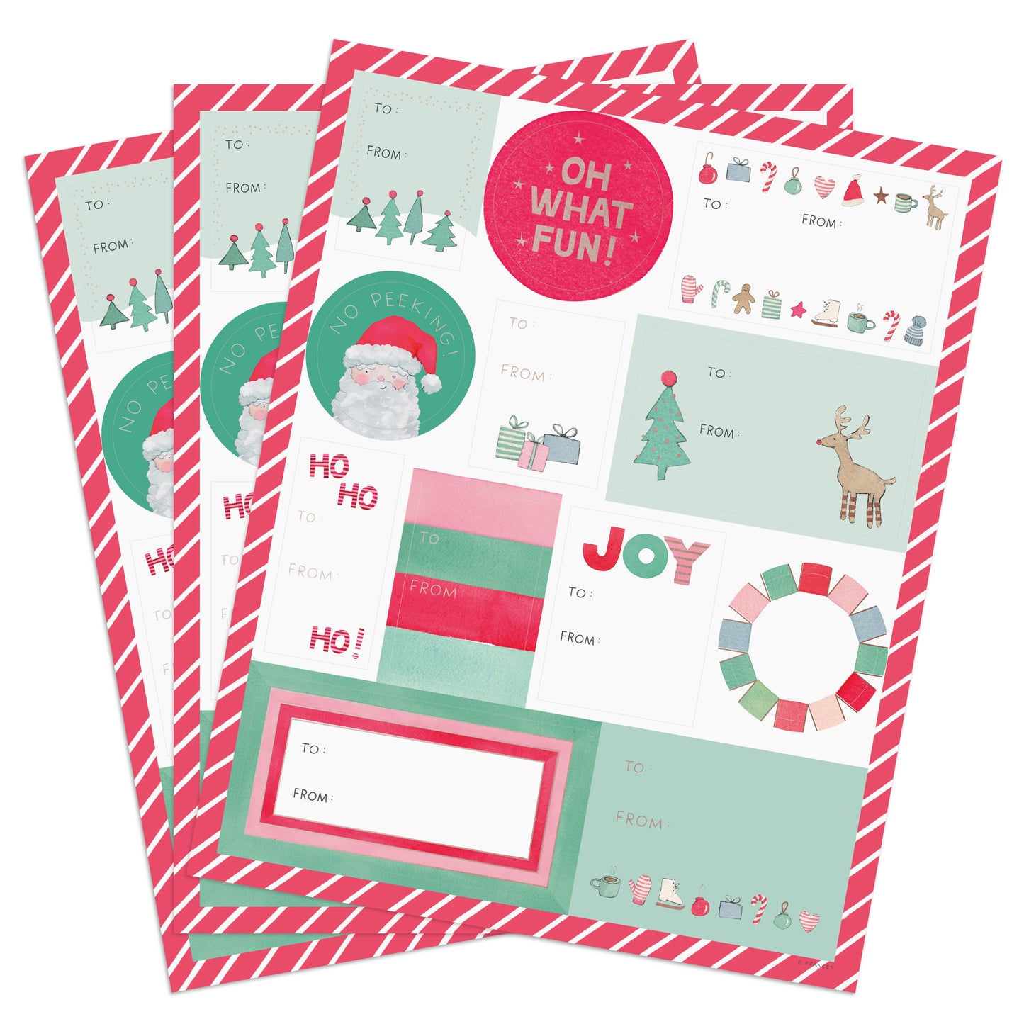 E. Frances Paper Merry Motif Gift Labels