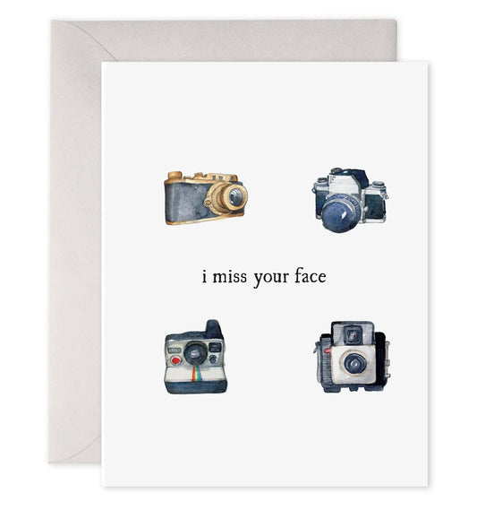 E. Frances Paper Miss Your Face Greeting Card