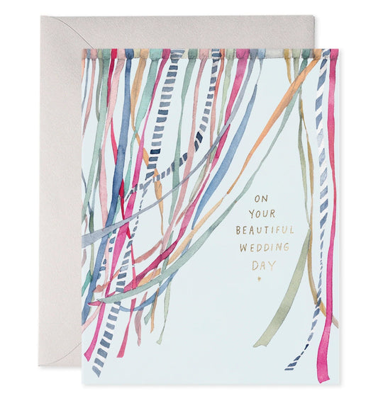 E. Frances Paper Wedding Ribbons Greeting Card
