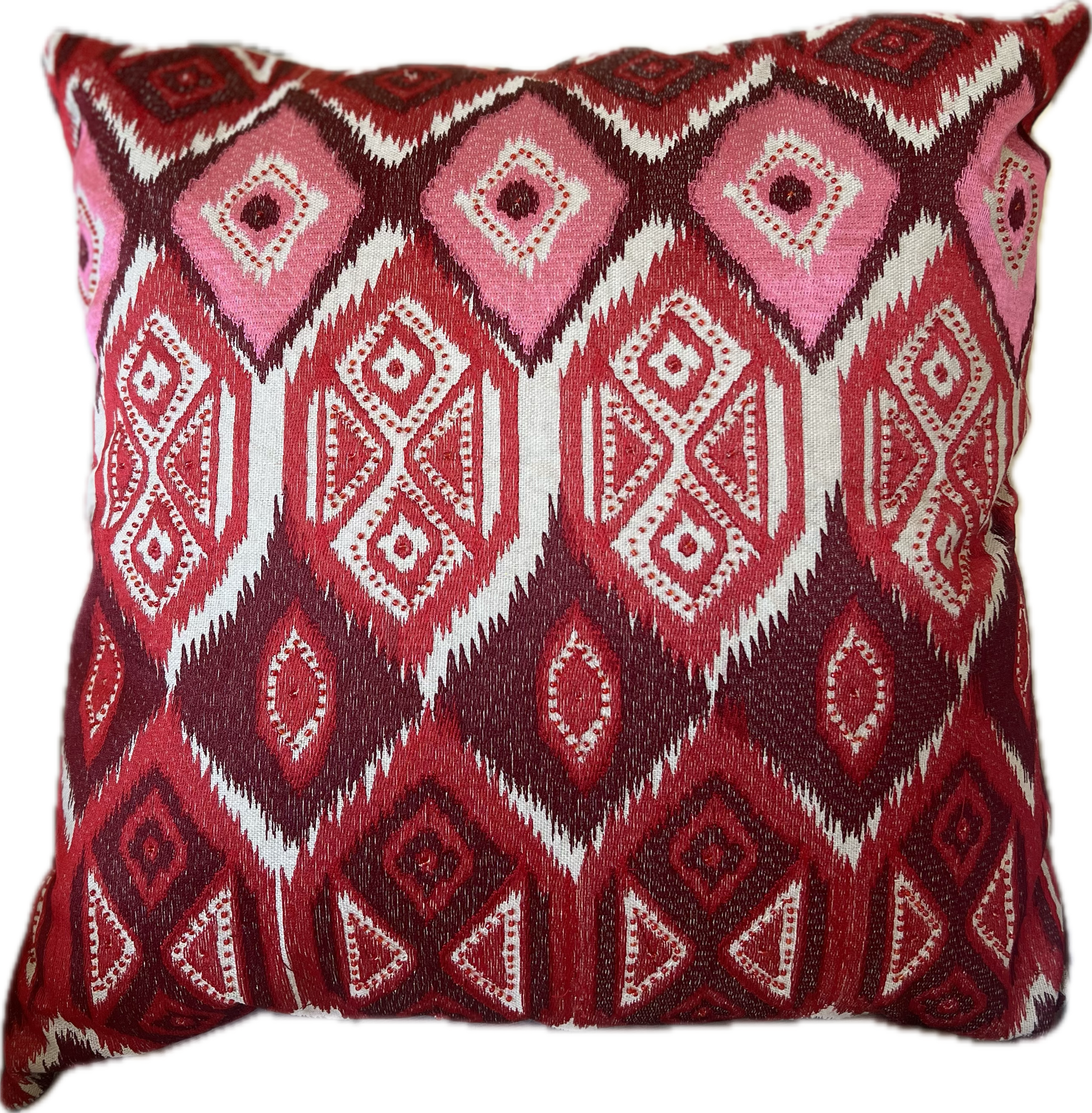 Elizabeth Red Embroidered Pillow