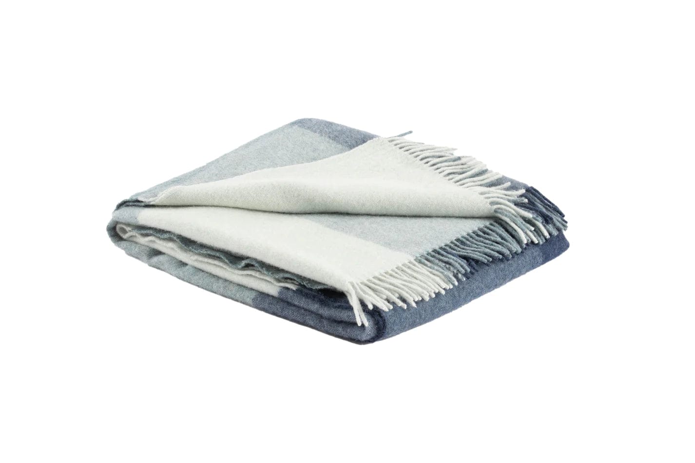 Hattarvik Recycled Alpaca and Wool Blue Plaid Throw