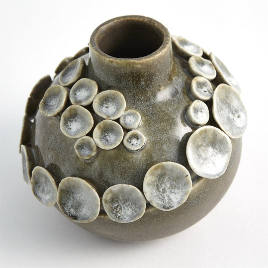 Flat Sea Coral Vase-Reactive Sage-Large - Home Decor