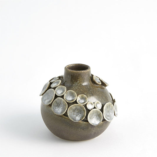 Flat Sea Coral Vase Small-Reactive Sage - Home Decor