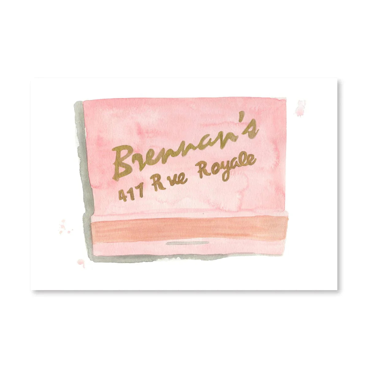 Furbish ’Brennan’s’ Matchbook Print - 5’’ x 7’’ - Home Decor
