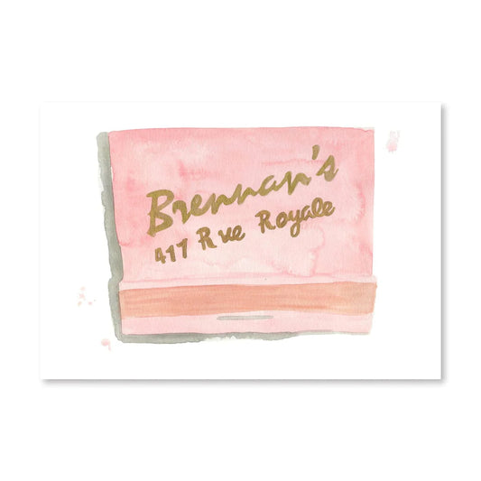 Furbish ’Brennan’s’ Matchbook Print - 5’’ x 7’’ - Home Decor