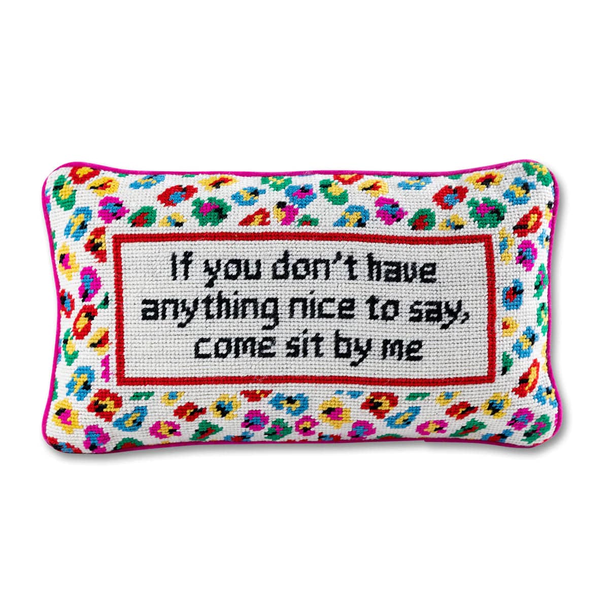 Furbish Come Sit by Me Needlepoint Pillow - Pillows