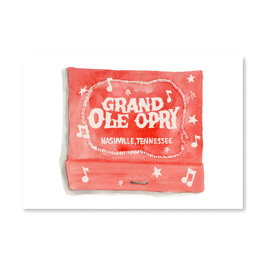 Furbish ’Grand Ole Opry’ Matchbook Print - 5’’ x 7’’ - Home Decor