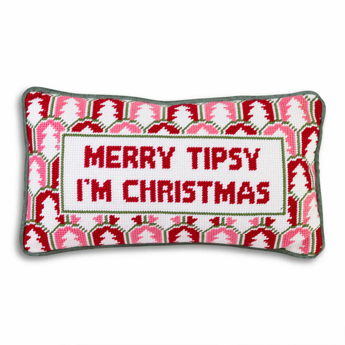 Furbish Merry Tipsy Pillow - Holiday