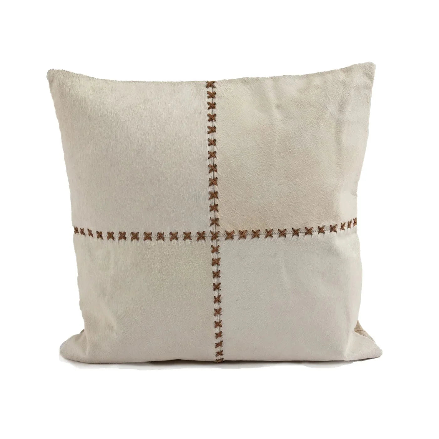 Giselle Hair on Hide 20’’x20’’ pillow- Natural/Brown - Pillows