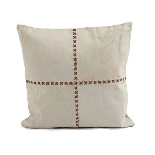 Giselle Hair on Hide 20’’x20’’ pillow- Natural/Brown - Pillows