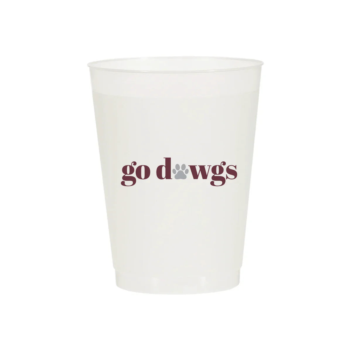 Go Dawgs Frosted Flex Cups and Beverage Napkins - Frosted Flex Cups - Drinkware