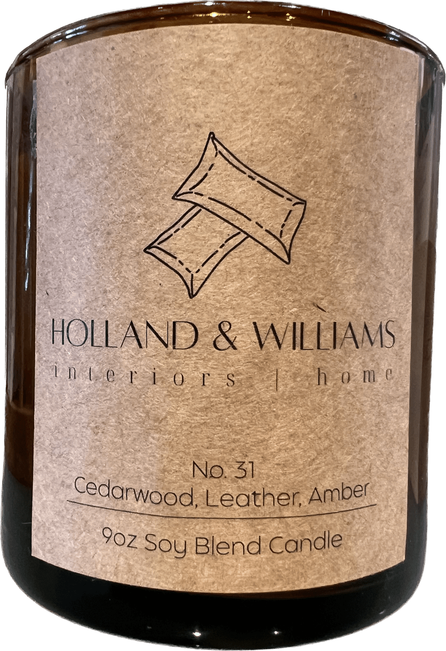 H&W Candle No.31 Cedarwood, Leather, and Amber