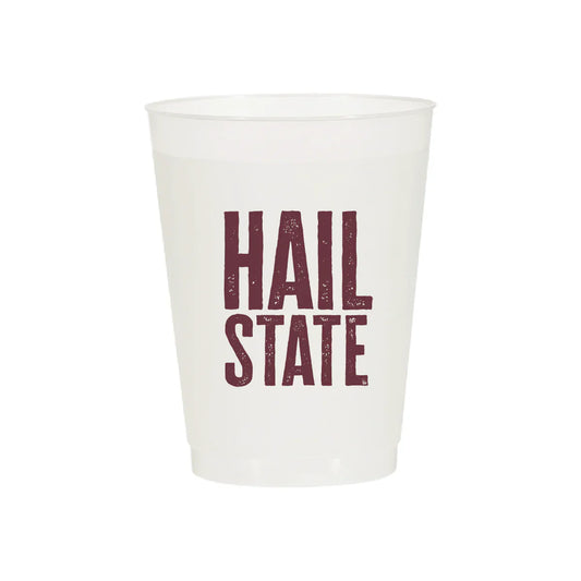 Hail State Frosted Flex Cups and Beverage Napkins - Frosted Flex Cups