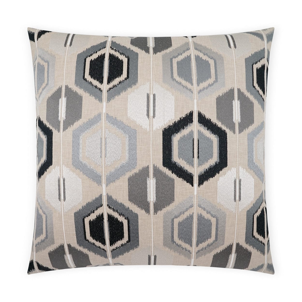 Hamish Geometrical Embroidered Pillow - Pillows